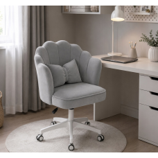 Кресло вращающееся детское, вельвет JUST SIT BUENO (серое)
