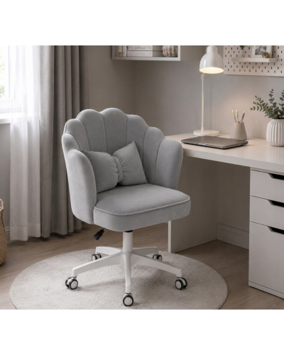 Кресло вращающееся детское, вельвет JUST SIT BUENO (серое)