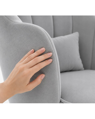 Кресло вращающееся детское, вельвет JUST SIT BUENO (серое)