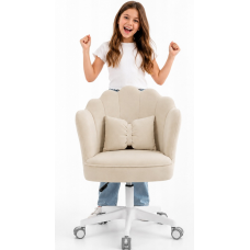 Кресло вращающееся детское, вельвет JUST SIT BUENO (бежевый)