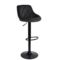 Барный стул Hoker Just Sit TOLEDO Velvet-черный