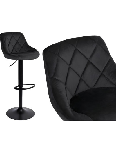 Барный стул Hoker Just Sit TOLEDO Velvet-черный