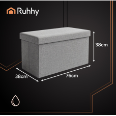 Пуф серый бархатный 76x38x38см XXL