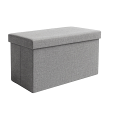 Пуф серый бархатный 76x38x38см XXL
