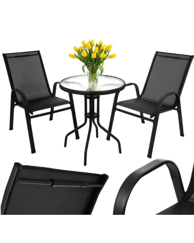 Комплект садовой мебели GARDLOV, стол + 2 стулья, для террасы, балкона и сада