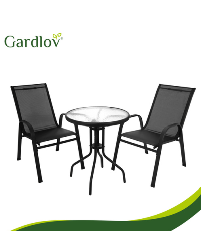 Комплект садовой мебели GARDLOV, стол + 2 стулья, для террасы, балкона и сада