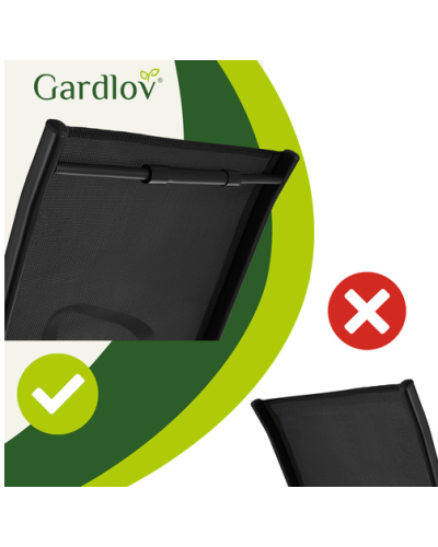 Комплект садовой мебели GARDLOV, стол + 2 стулья, для террасы, балкона и сада