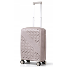 Дорожный чемодан, полипропилен, резиновые колеса, замок TSA VINCI PP150 S – (шампанский)