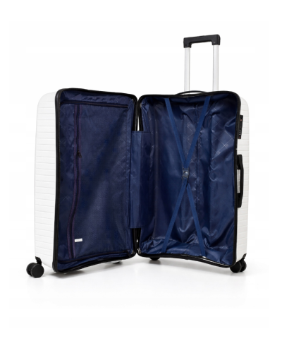 Дорожный чемодан, полипропилен, резиновые колеса, замок TSA VINCI PP150 L – (шампанский)