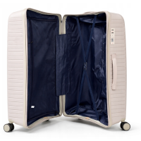 Дорожный чемодан, полипропилен, резиновые колеса, замок TSA VINCI PP150 L – (шампанский)