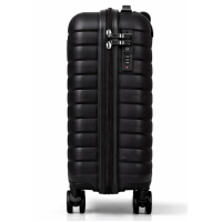 Дорожный чемодан, полипропилен, резиновые колеса, замок TSA VINCI PP24 S – ( черный )