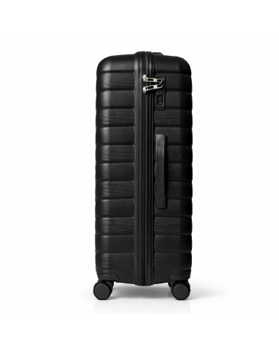 Дорожный чемодан, полипропилен, резиновые колеса, замок TSA VINCI PP24 M – ( черный )