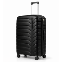 Дорожный чемодан, полипропилен, резиновые колеса, замок TSA VINCI PP24 L – ( черный )
