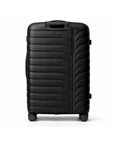 Дорожный чемодан, полипропилен, резиновые колеса, замок TSA VINCI PP24 L – ( черный )