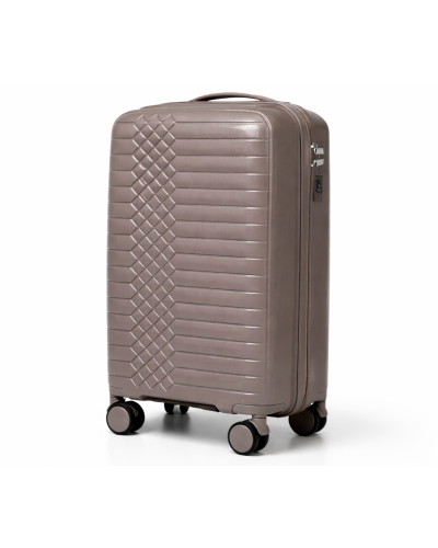 Дорожный чемодан, полипропилен, резиновые колеса, замок TSA VINCI  PP450 S – (кофі)