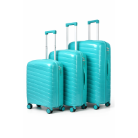 Дорожный чемодан, полипропилен, резиновые колеса, замок TSA VINCI PP280 S – (зеленый)