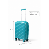 Дорожный чемодан, полипропилен, резиновые колеса, замок TSA VINCI PP280 S – (зеленый)