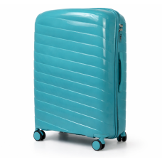 Дорожный чемодан, полипропилен, резиновые колеса, замок TSA VINCI  PP280 L – (зеленый)