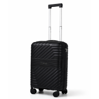 Дорожный чемодан, полипропилен, резиновые колеса, замок TSA VINCI PP290 S – ( черный )
