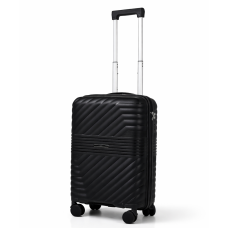 Дорожный чемодан, полипропилен, резиновые колеса, замок TSA VINCI PP290 S – ( черный )