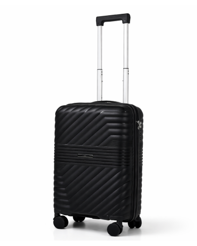 Дорожный чемодан, полипропилен, резиновые колеса, замок TSA VINCI PP290 S – ( черный )