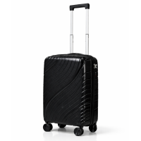 Дорожный чемодан, полипропилен, резиновые колеса, замок TSA VINCI PP120 S – ( черный )