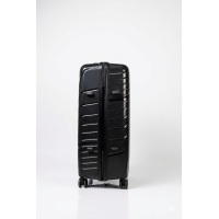 Дорожный чемодан, полипропилен, резиновые колеса, замок TSA VINCI PP120 S – ( черный )