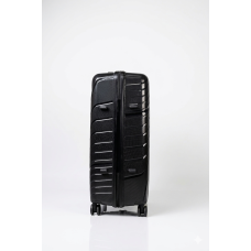 Дорожный чемодан, полипропилен, резиновые колеса, замок TSA VINCI PP120 S – ( черный )