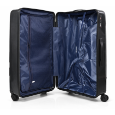 Дорожный чемодан, полипропилен, резиновые колеса, замок TSA VINCI PP120 S – ( черный )