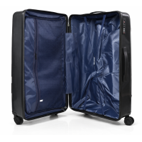 Дорожный чемодан, полипропилен, резиновые колеса, замок TSA VINCI PP120 L – ( черный )