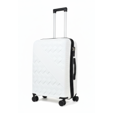 Дорожный чемодан, полипропилен, резиновые колеса, замок TSA VINCI PP150 L – (белого)
