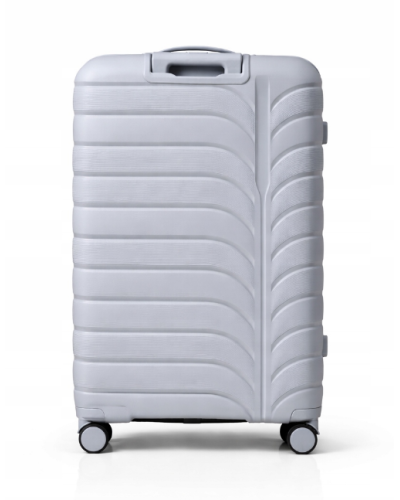 Дорожный чемодан, полипропилен, резиновые колеса, замок TSA VINCI PP24 S – ( серый )