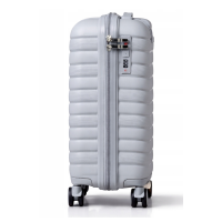 Дорожный чемодан, полипропилен, резиновые колеса, замок TSA VINCI PP24 S – ( серый )