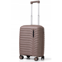 Дорожный чемодан, полипропилен, резиновые колеса, замок TSA VINCI PP24 S – ( кофейный )