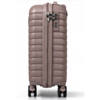 Дорожный чемодан, полипропилен, резиновые колеса, замок TSA VINCI PP24 S – ( кофейный )