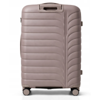 Дорожный чемодан, полипропилен, резиновые колеса, замок TSA VINCI PP24 S – ( кофейный )