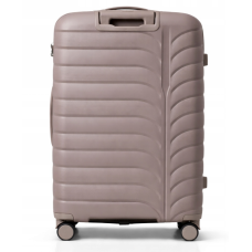 Дорожный чемодан, полипропилен, резиновые колеса, замок TSA VINCI PP24 S – ( кофейный )