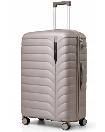 Дорожный чемодан, полипропилен, резиновые колеса, замок TSA VINCI PP24 L – ( кофейного )