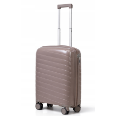 Дорожный чемодан, полипропилен, резиновые колеса, замок TSA VINCI PP280 S – (кофейного)