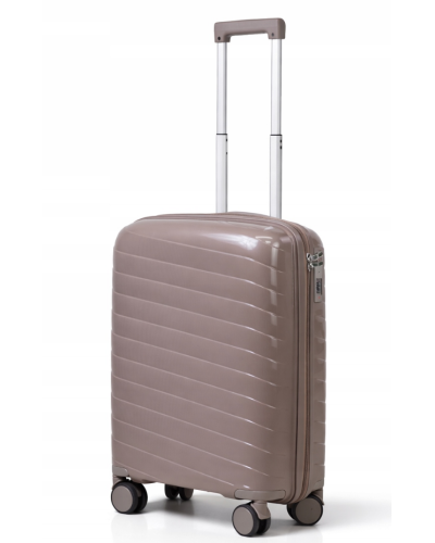 Дорожный чемодан, полипропилен, резиновые колеса, замок TSA VINCI PP280 S – (кофейного)