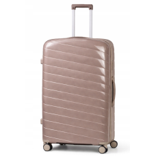 Дорожный чемодан, полипропилен, резиновые колеса, замок TSA VINCI  PP280 L – (кофейного)