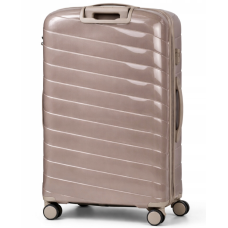 Дорожный чемодан, полипропилен, резиновые колеса, замок TSA VINCI  PP280 L – (кофейного)