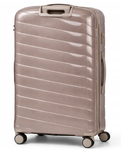 Дорожный чемодан, полипропилен, резиновые колеса, замок TSA VINCI  PP280 L – (кофейного)