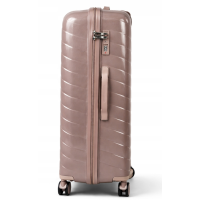 Дорожный чемодан, полипропилен, резиновые колеса, замок TSA VINCI  PP280 L – (кофейного)