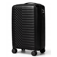 Дорожный чемодан, полипропилен, резиновые колеса, замок TSA VINCI PP450 S – ( черный )
