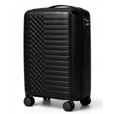 Дорожный чемодан, полипропилен, резиновые колеса, замок TSA VINCI PP450 S – ( черный )