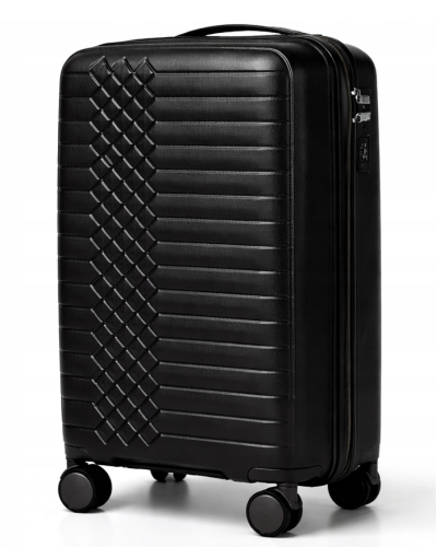 Дорожный чемодан, полипропилен, резиновые колеса, замок TSA VINCI PP450 S – ( черный )