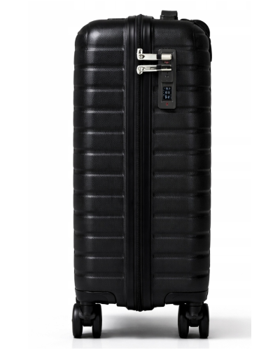Дорожный чемодан, полипропилен, резиновые колеса, замок TSA VINCI PP450 S – ( черный )