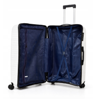 Дорожный чемодан, полипропилен, резиновые колеса, замок TSA VINCI PP450 L – ( черный )