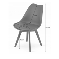 Набор стульев MILEO PREMIUM VELVET(черных-4шт.) + стол из премиум-класса 80 см